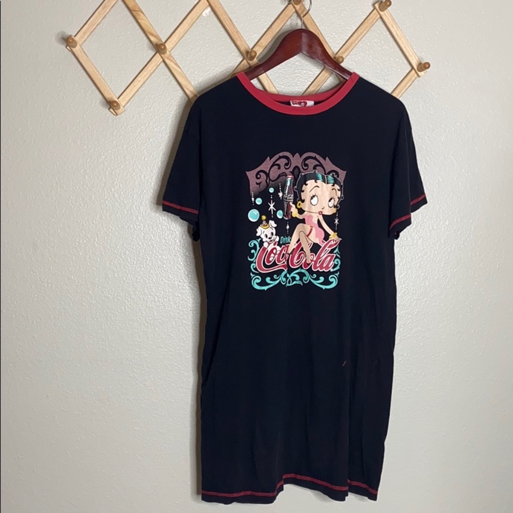 Vintage Betty Boop Coca Cola Pajama Tee Sz OS
